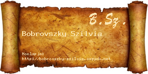 Bobrovszky Szilvia névjegykártya